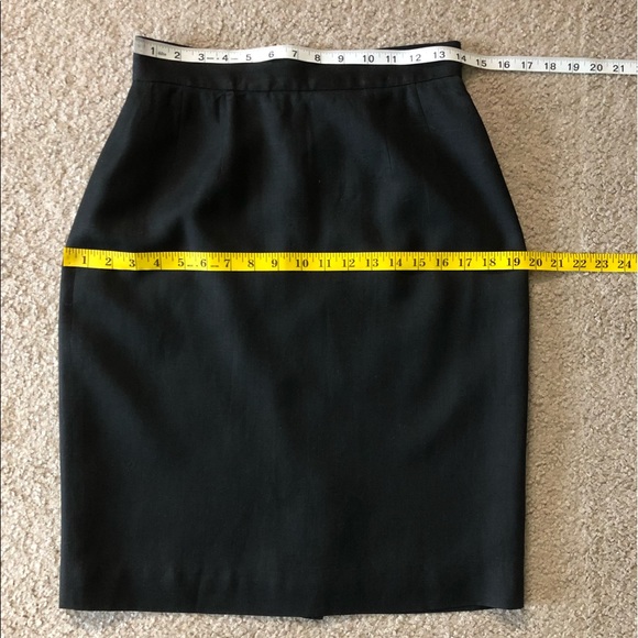 Vintage Barry Bricken Mark Shale Skirt 10 Linen Wool Pencil - Picture 4 of 11